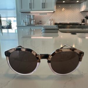 kate spade Tortoiseshell to Light Pink Gradient Round Sunglasses